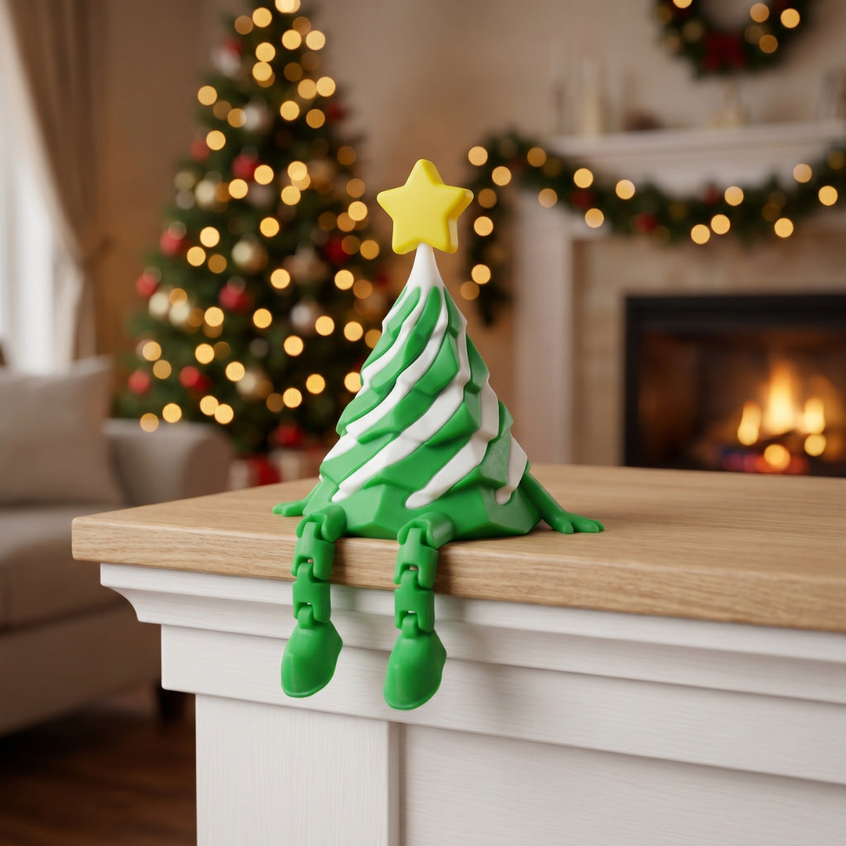 3D Printed Christmas Tree Fidget Toy Holiday Desk Decoration