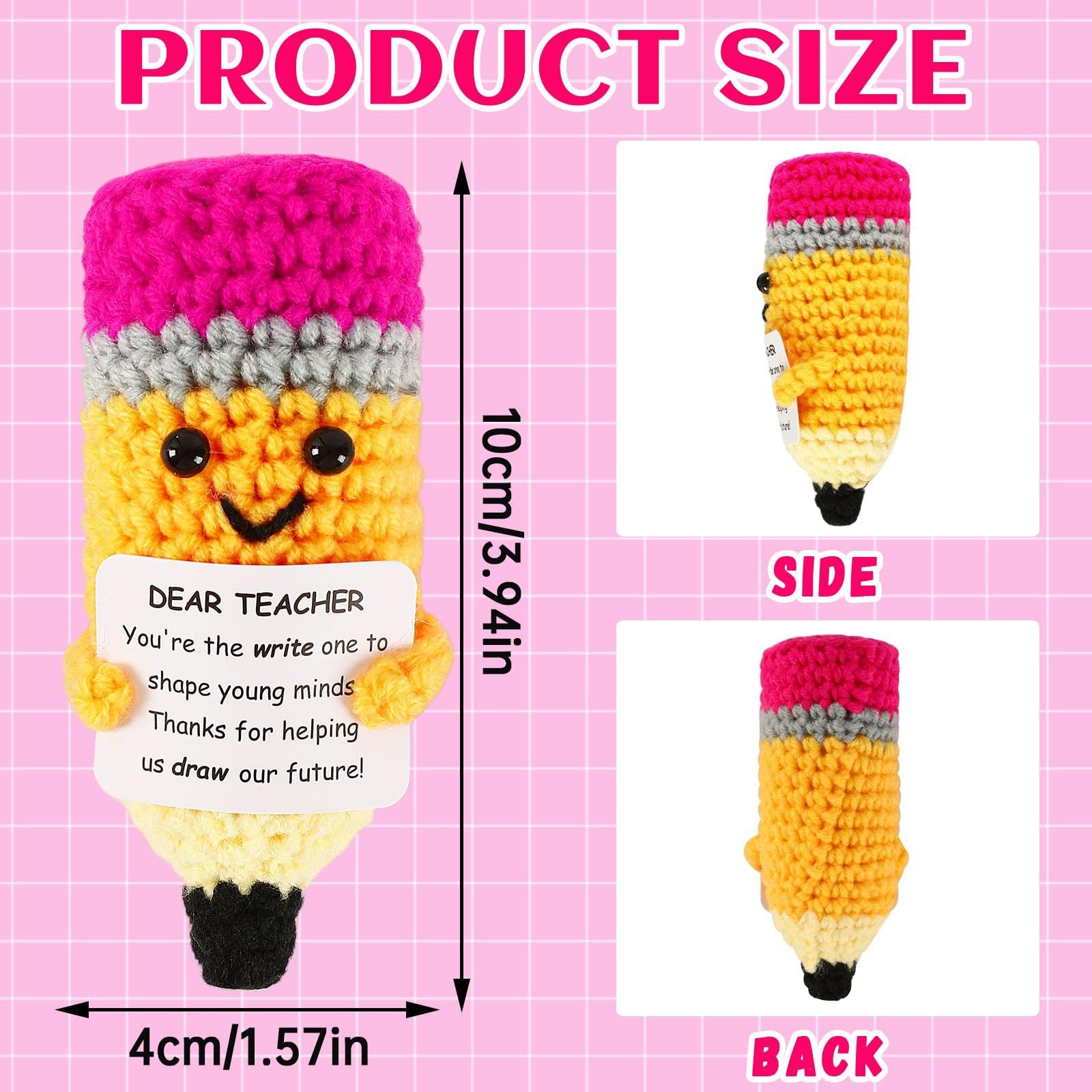 Crochet Novelty Plush Doll Snail Pencil Cute Gift
