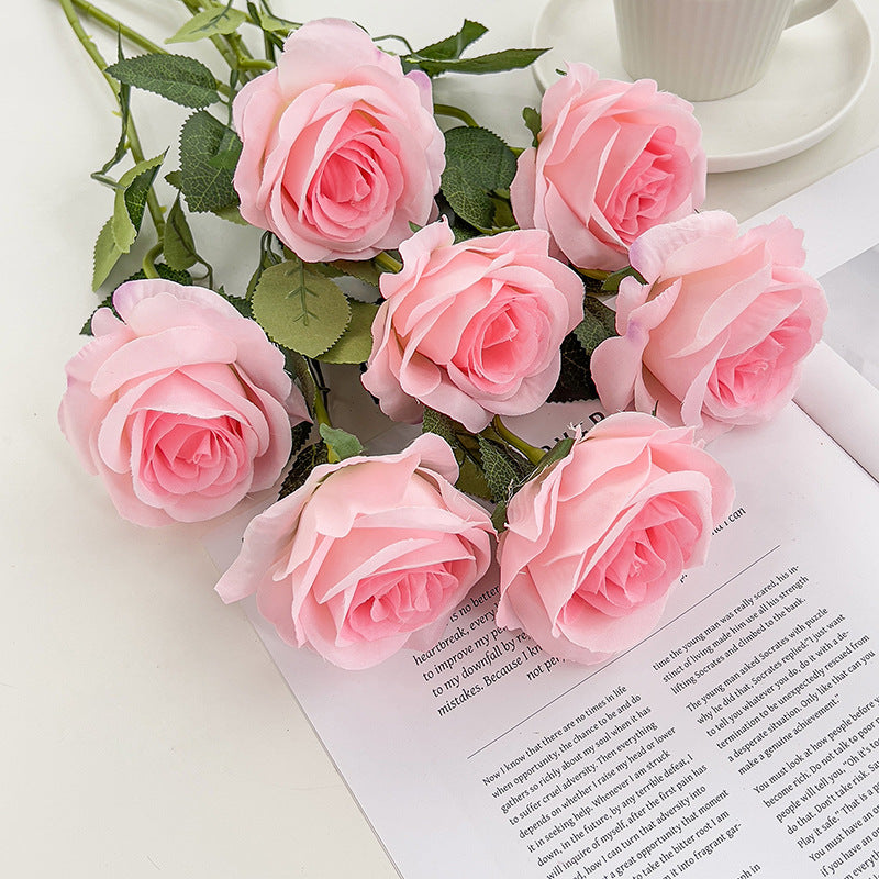 Valentine’s Day Artificial Rose Stems for Home Wedding Decor