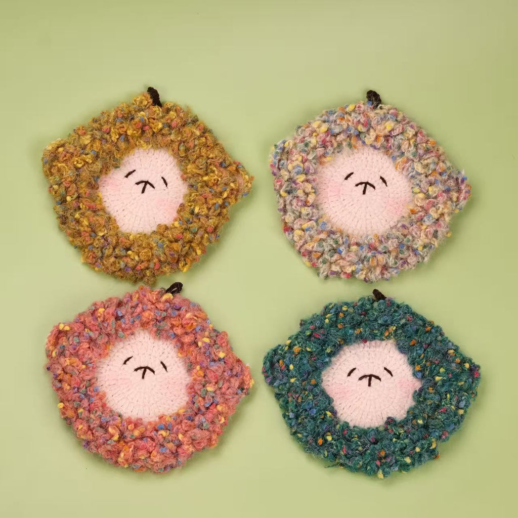 Handmade Crochet Sheep Coaster Cute Animal Drink Mat