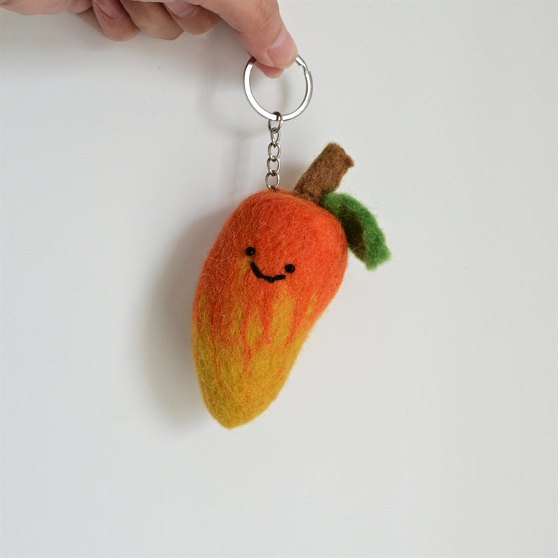 Handmade Felt Fruit Vegetable Keychain Bag Charm Ornament