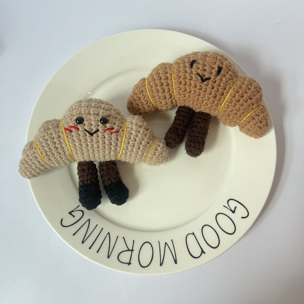 Crochet Bread Plush Keychain Cute Food Charm