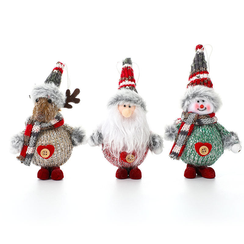 Christmas Gnome Plush Ornament Holiday Tree Decor