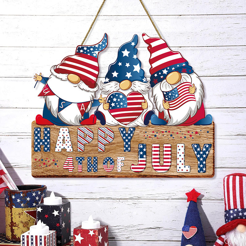 4th of July USA Wooden Hanging Decor Assorted Styles