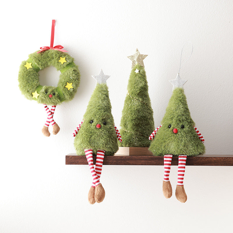 Christmas Plush Tree Decor Hanging Ornament and Tabletop Decoration