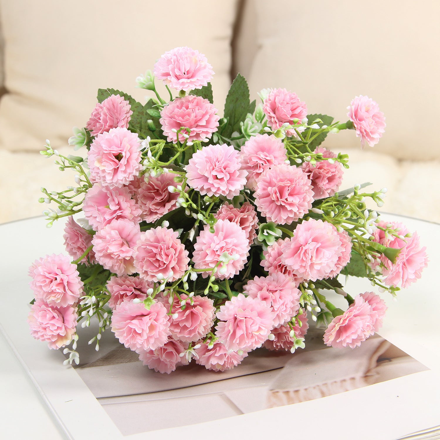 Silk Flower Bouquet Faux Floral Decorative Accent
