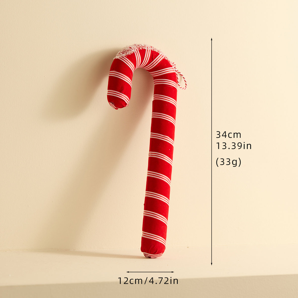 Christmas Candy Cane Lollipop Plush Ornament Holiday Tree Decor
