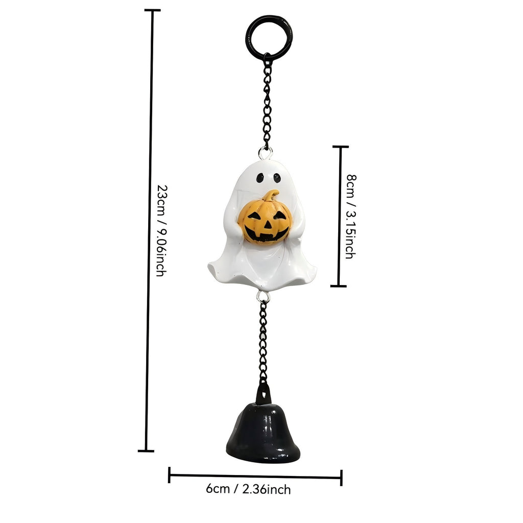 Resin Halloween Bell Hanging Ornament Metal Chain Decor