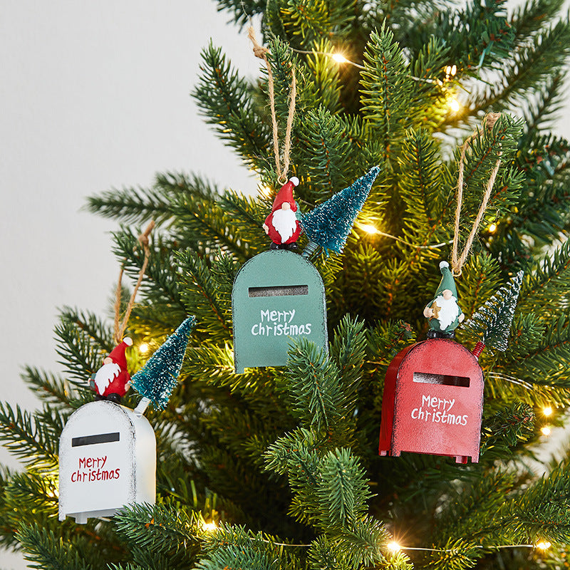 Festive Christmas Metal Ornaments Holiday Tree Hanging Decor