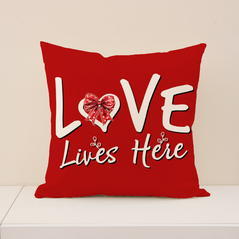 Valentine Gnome Heart Pillow Covers Set for Cozy Home Decor