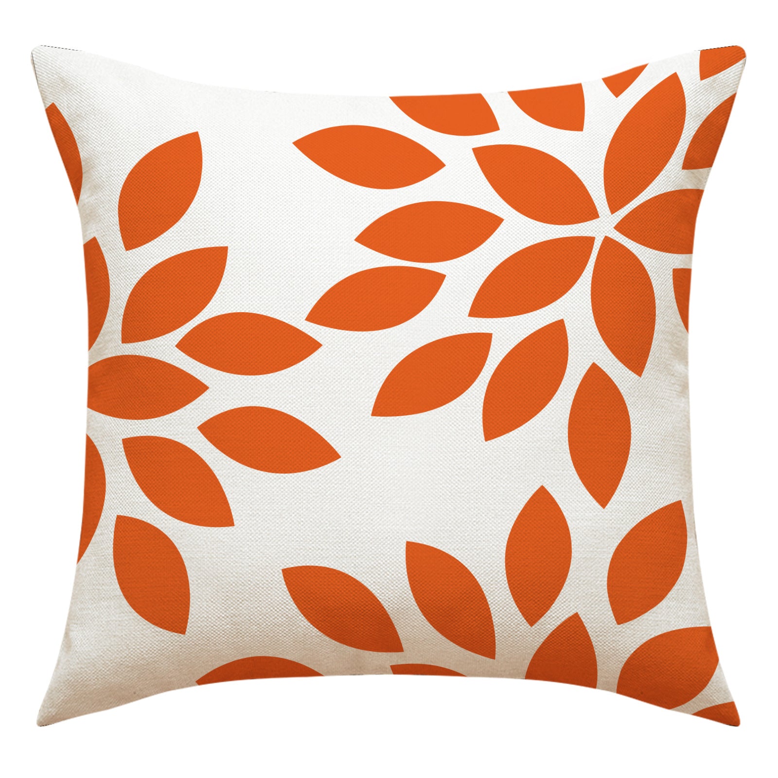 Orange Geometric Linen Throw Pillow Cover Home Decor