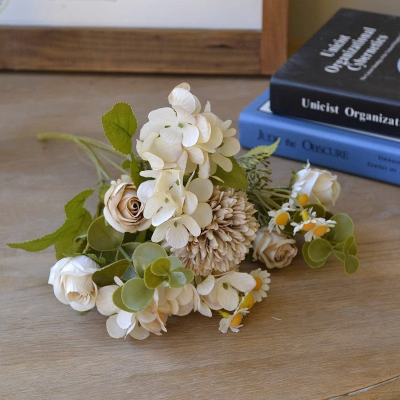 Valentine’s Day Faux Rose Hydrangea Bouquet Home Decor