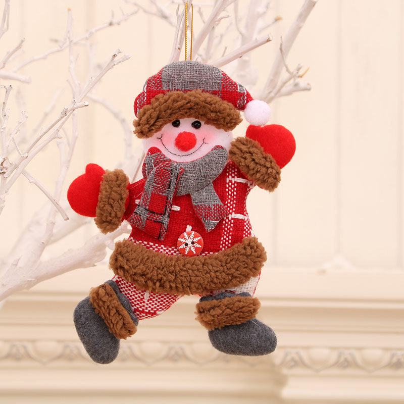 Cozy Plush Christmas Character Ornament Holiday Decoration Set