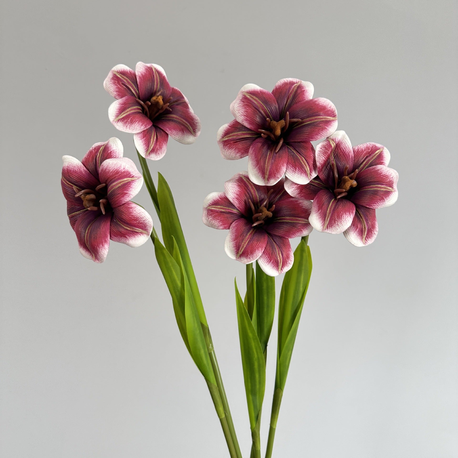 PU Faux Tulip Flower Stem Artificial Floral Home Decor
