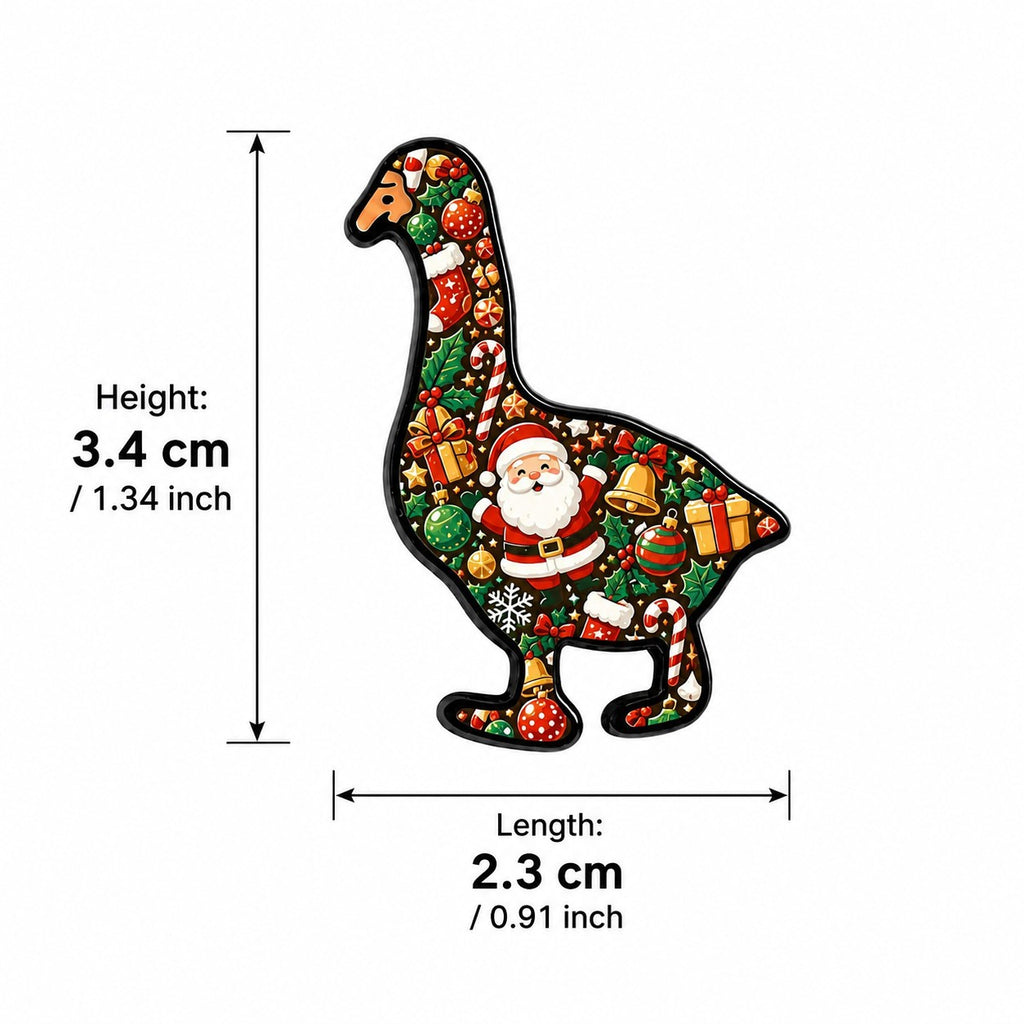 Christmas Goose Enamel Pin Holiday Jewelry