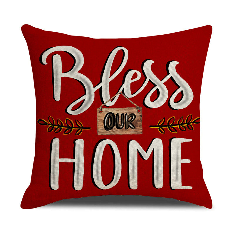Valentine’s Day Linen Pillow Cover Holiday Letter Home Decor