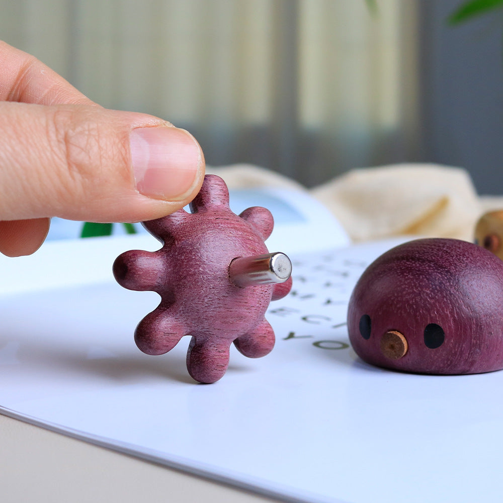 Wooden Octopus Figurine Magnetic Desk Decor Gift
