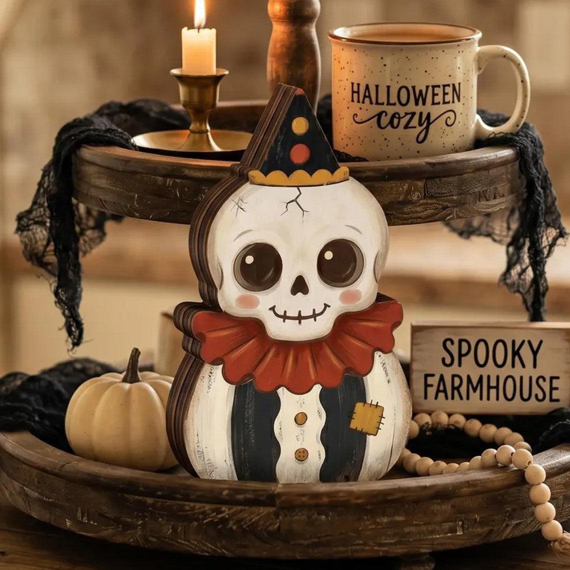 Halloween Ghost Wooden Tabletop Decoration Home Decor