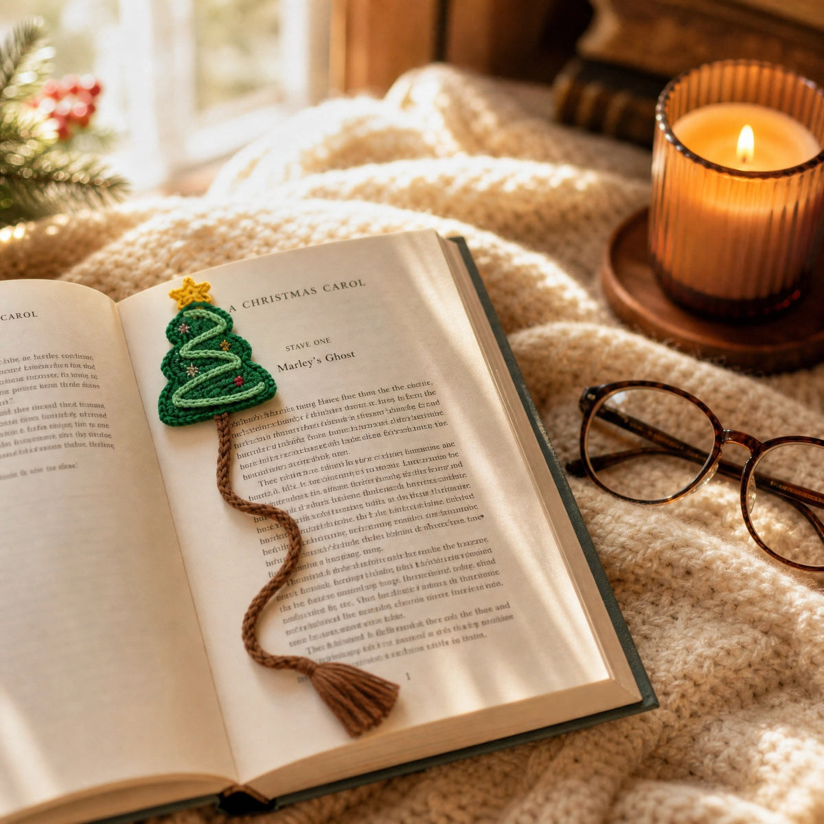Christmas Handmade Crochet Bookmark