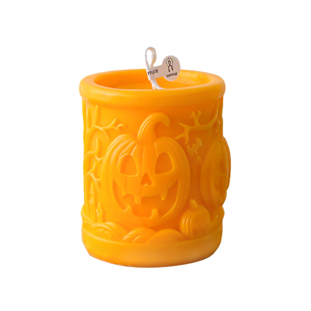 Pumpkin Skull Halloween Candle 3D Embossed Fall Decor