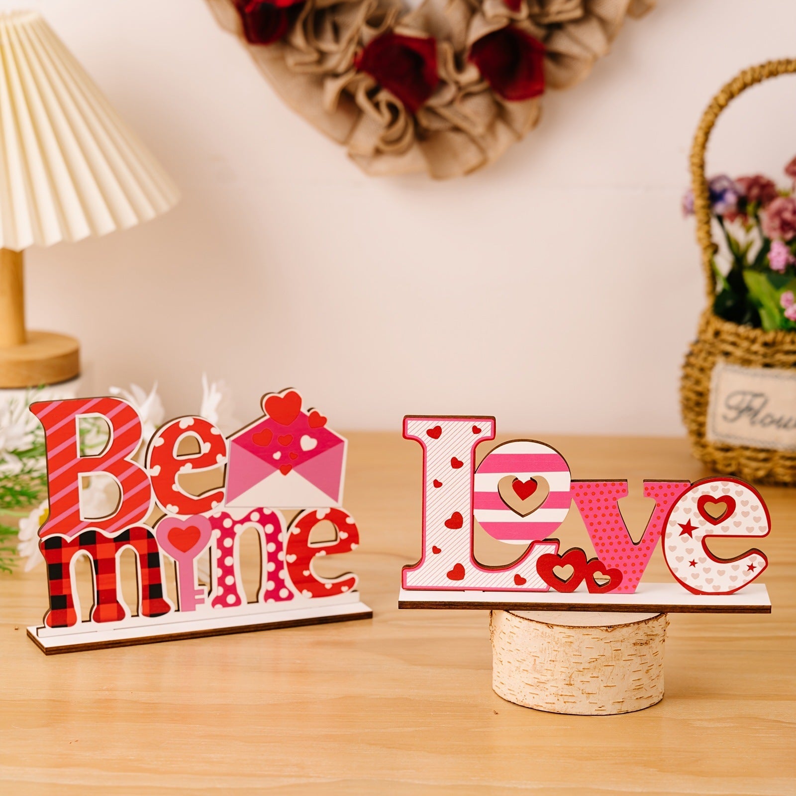 Valentine’s Day Wooden LOVE Table Decor Romantic Display