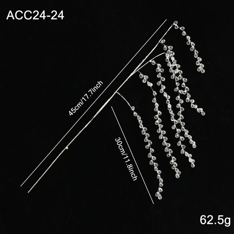 Acrylic Crystal Hanging Christmas Tree Pick Branch