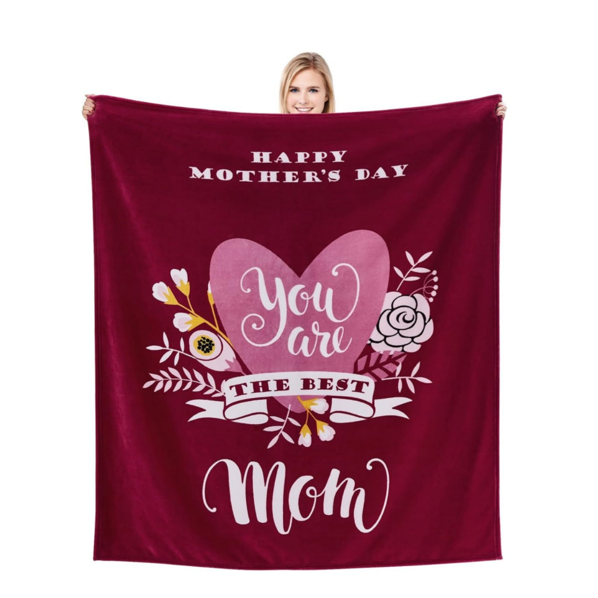 Valentine’s Day Heart Print Throw Blanket Sofa Bed Decor