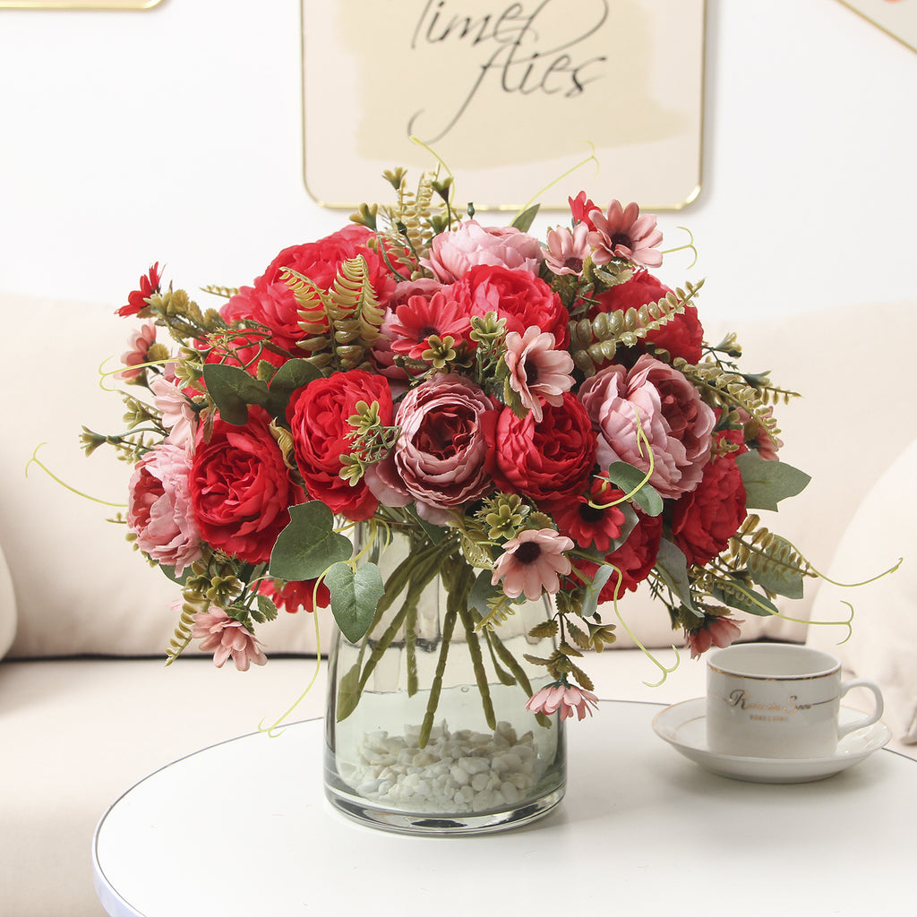 Valentines Premium Ranunculus Rose Bouquet Home Decor