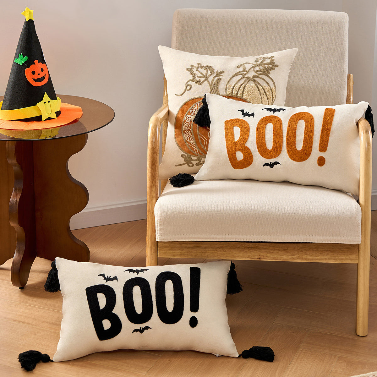 Polyester Halloween Pumpkin Decorative Throw Pillow Cover