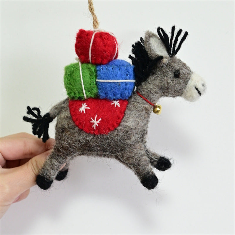 Needle Felt Animal Keychain Handmade Wool Felt Bag Charm