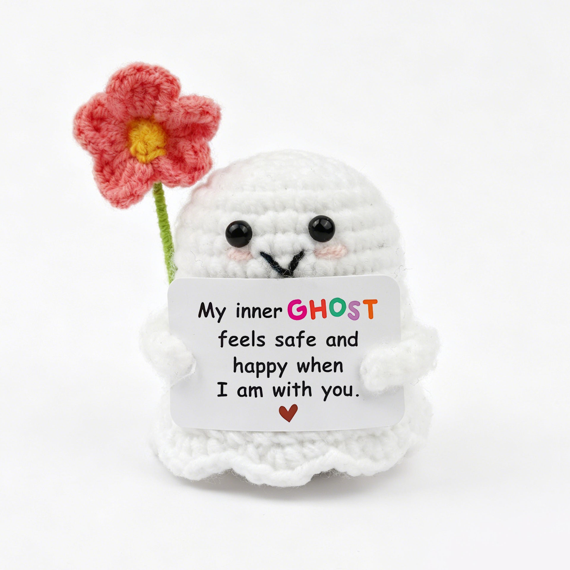 Handmade Crochet Ghost Plush Doll Halloween Gift Decor