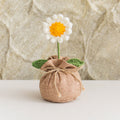 Valentine Handmade Crochet Daisy Potted Faux Flower