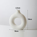 Modern Round Ceramic Vase Nordic Minimalist Home Decor