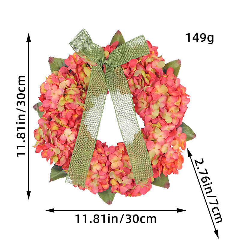 Handmade Christmas Wreath with Bow and Pine Accents