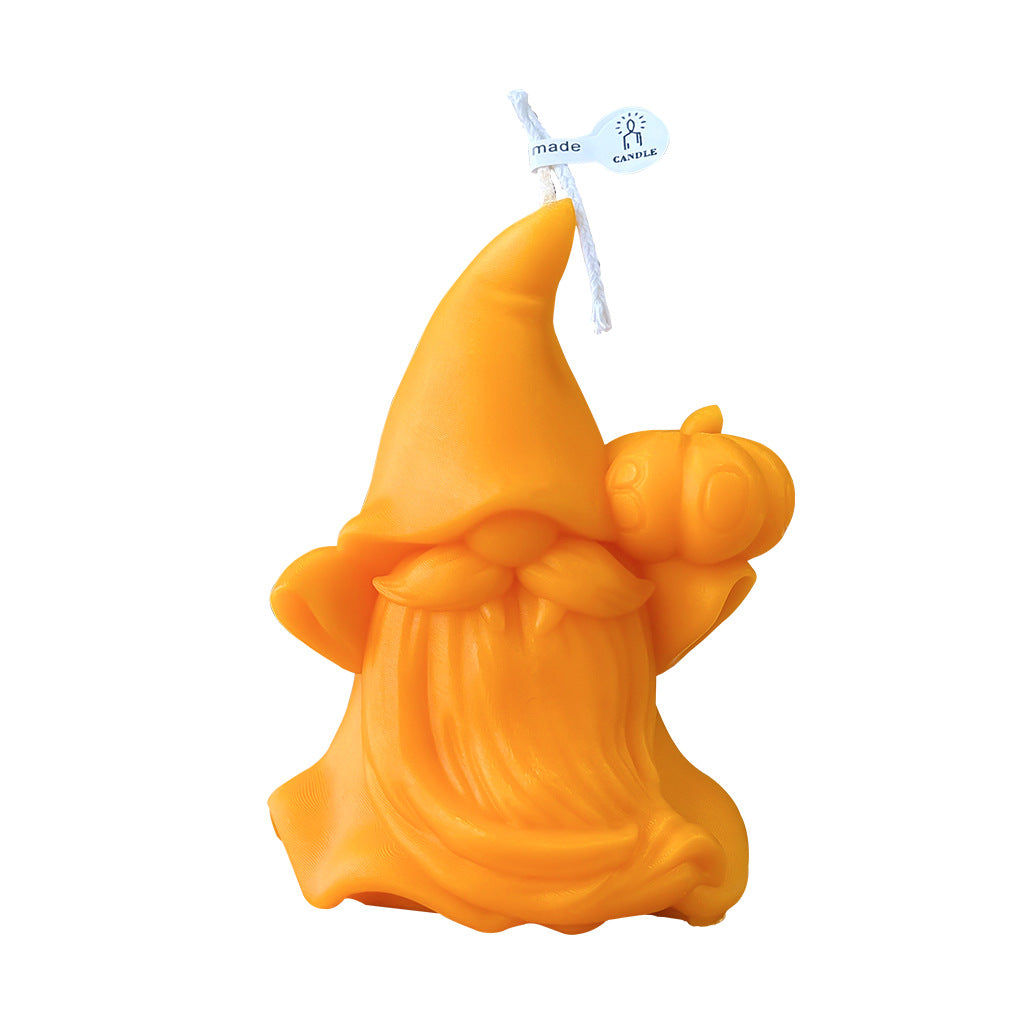 3D Gnome Christmas Candle Holiday Decor Festive Tabletop Accent