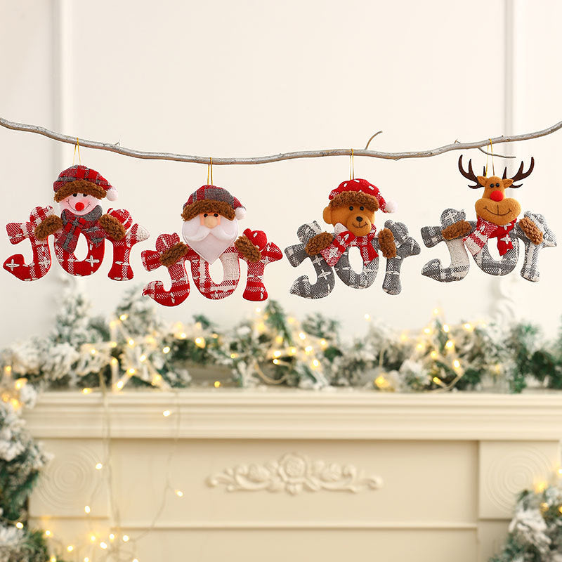 Festive Plush Christmas Hanging Ornament Set
