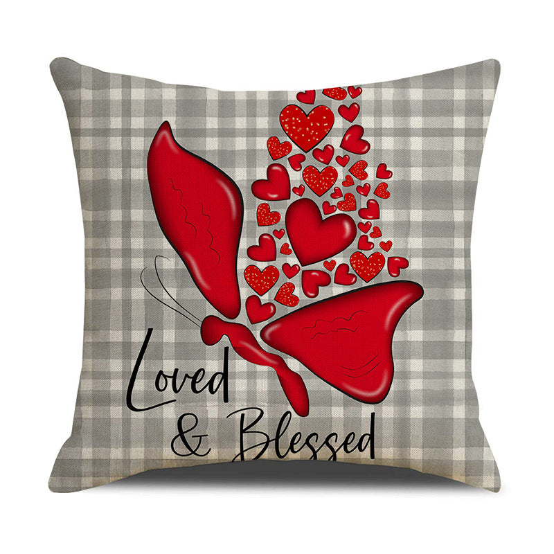 Valentine Heart Throw Pillow Covers Romantic Couples Decor