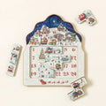 Christmas Wooden Advent Calendar Puzzle Tabletop Decor