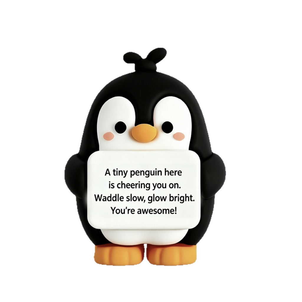 Penguin Desk Motivational Figure Cute Mini Ornament
