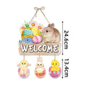 Easter Door Hanging Decor Bunny Egg Welcome Sign