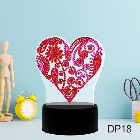 DIY Diamond Painting LED Night Light USB Desk Decor Kit