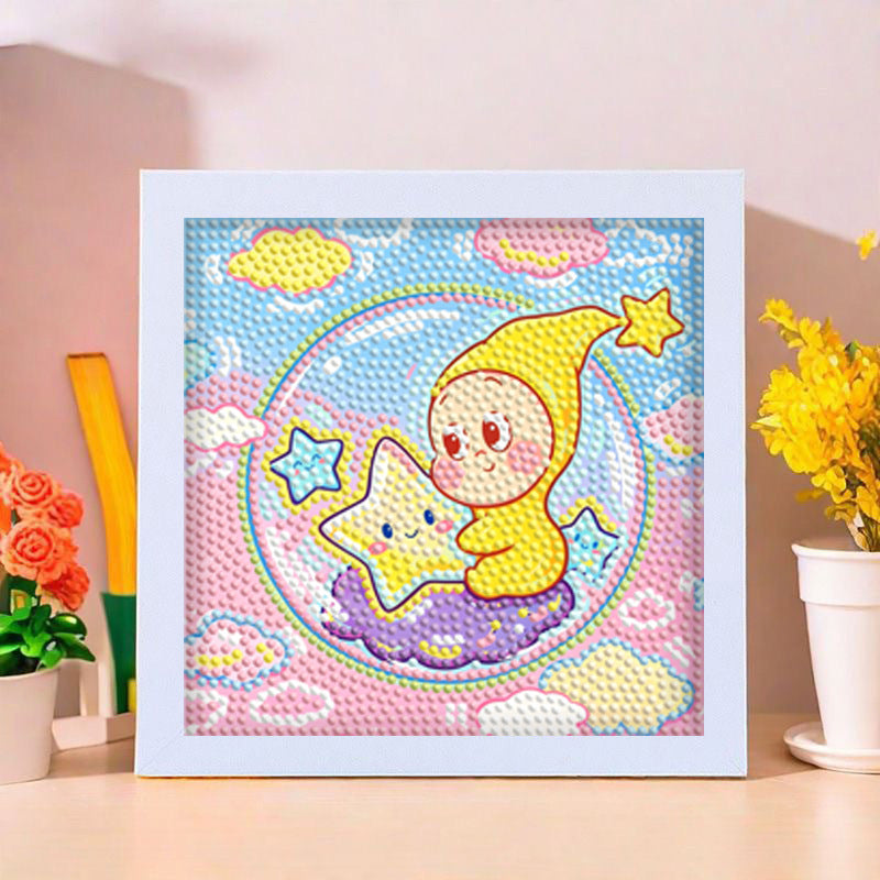 Diamond Painting Kit With Frame Cute Cartoon DIY Craft
