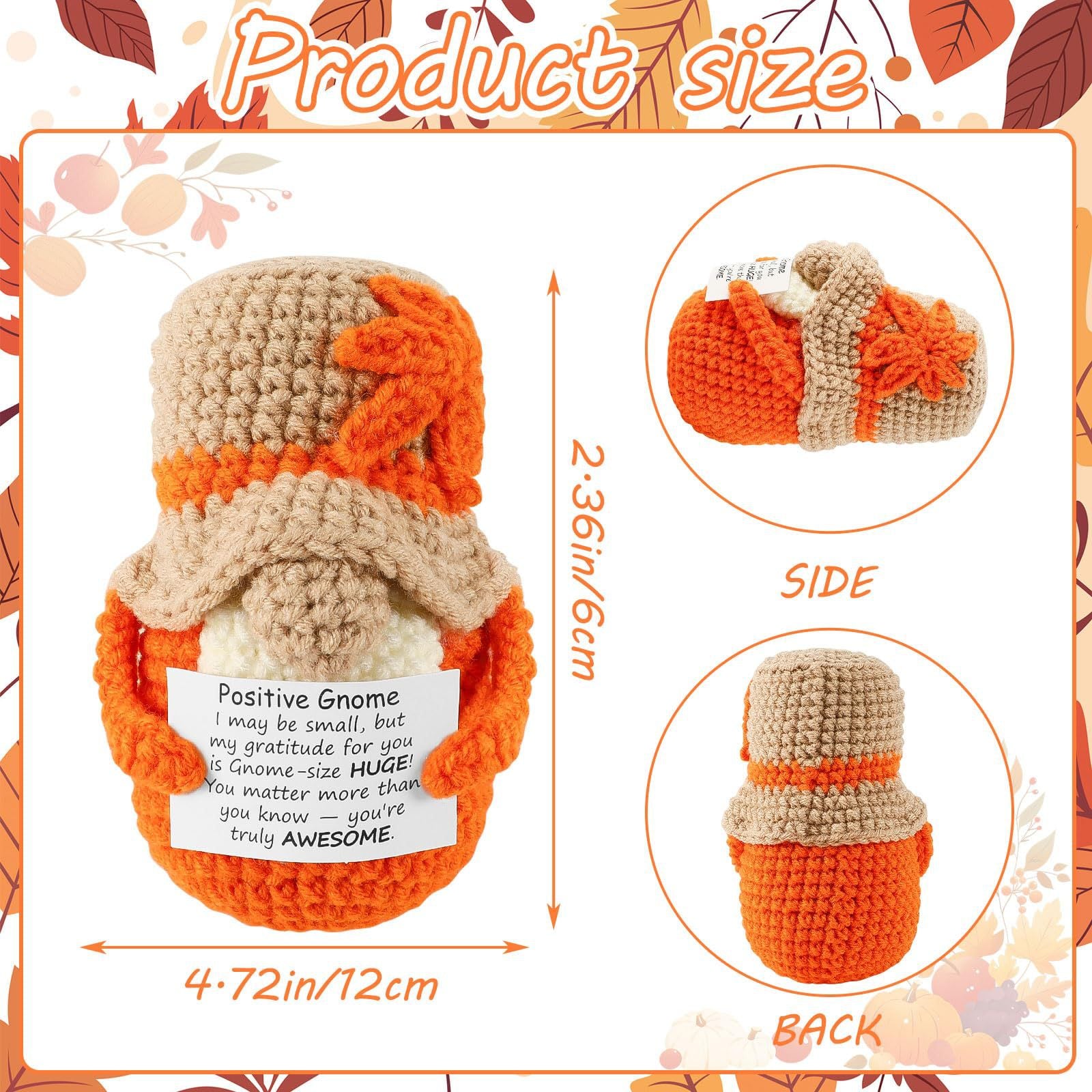 Handmade Crochet Gnome Plush Seasonal Gift Decor