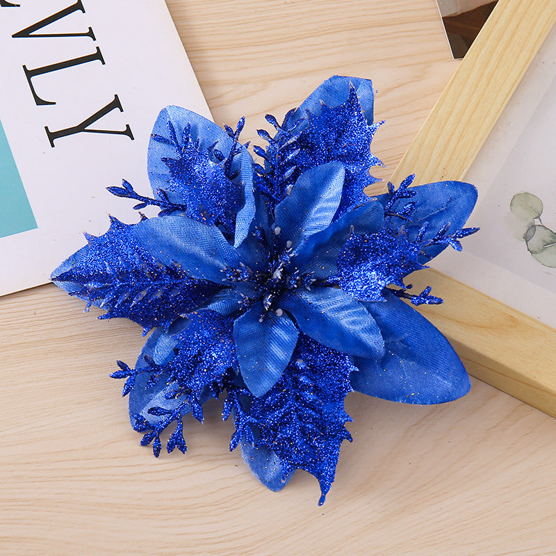 Christmas Artificial Flower Heads Holiday Tree Decor
