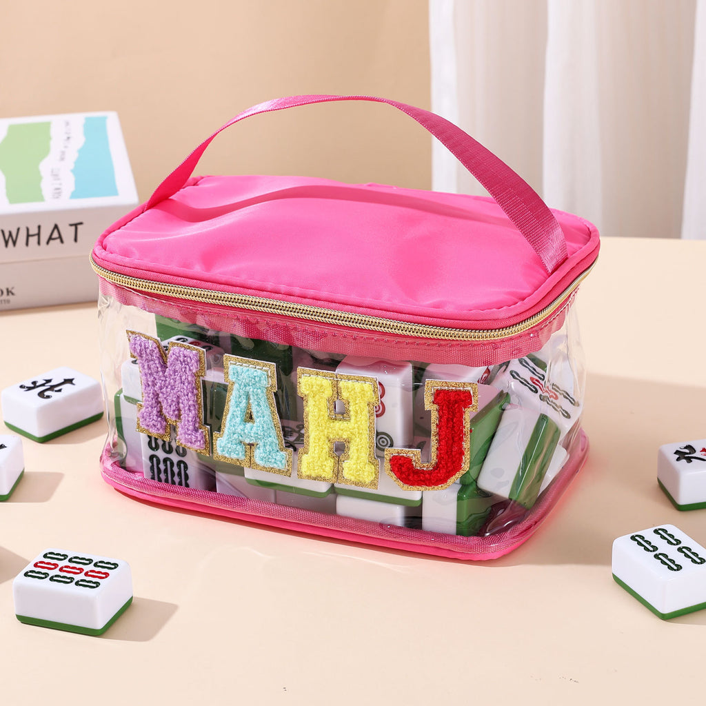 Transparent Mahjong Storage Bag Waterproof Cosmetic Organizer