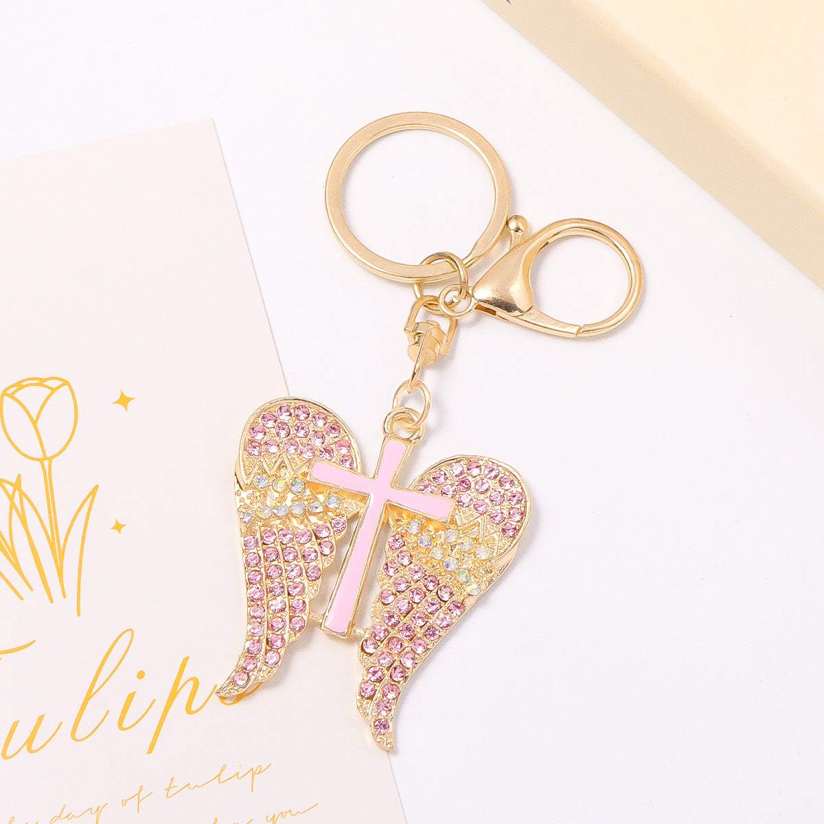 Rhinestone Butterfly Tassel Keychain Bag Charm Gift