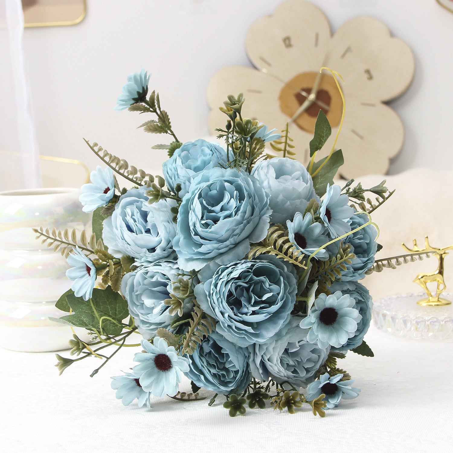Valentine Artificial Rose Ranunculus Bouquet for Home Decor
