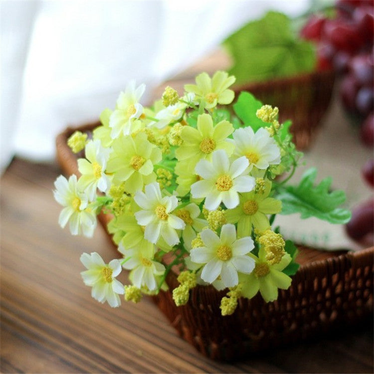 Artificial Daisy Flower Bundle Colorful Faux Floral Decor