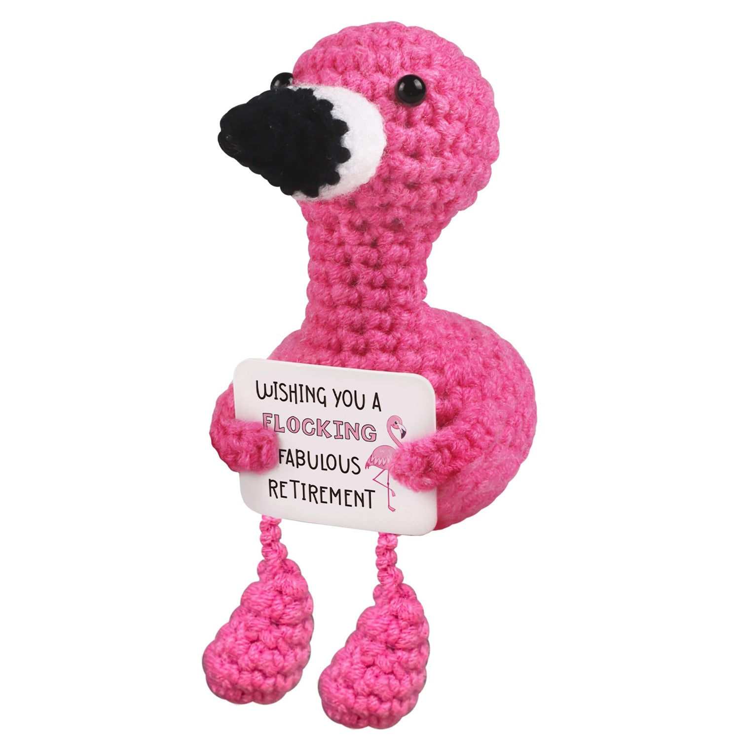Handmade Crochet Flamingo Plush Positive Gift Decor