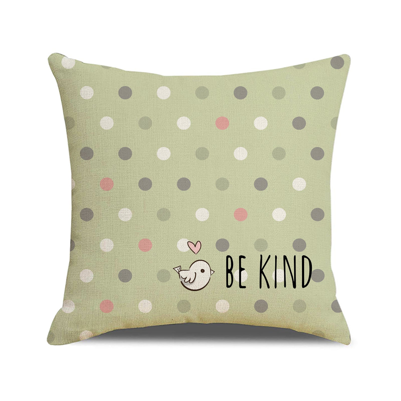 Easter Bunny Floral Linen Throw Pillow Cover 18x18